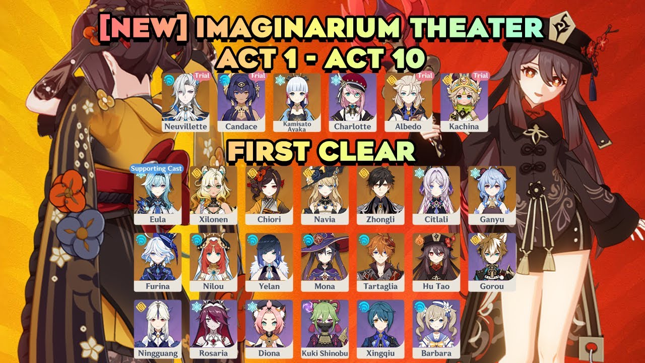 GENSHIN IMPACT 5.5/5.6 | NEW | Imaginarium Theater Act 1 to 10 Full Clear!