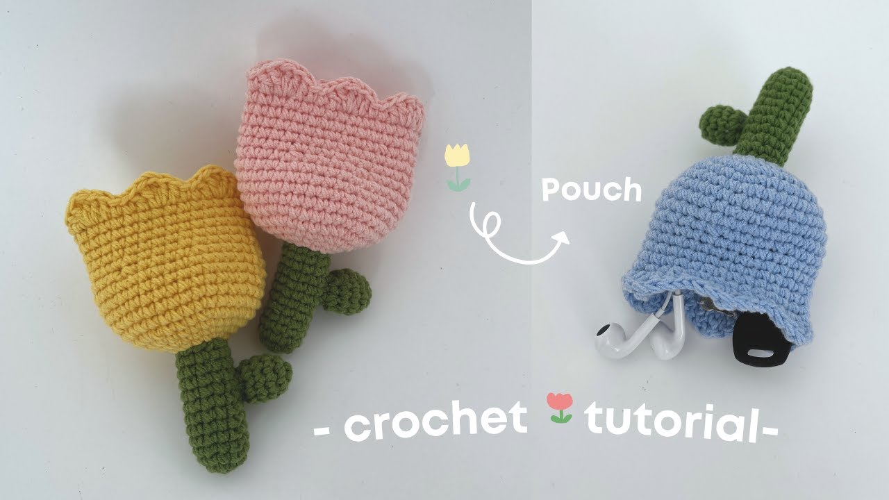 How to Crochet Tulip 🌷 Flower Bag | Crochet tutorial（beginner friendly）