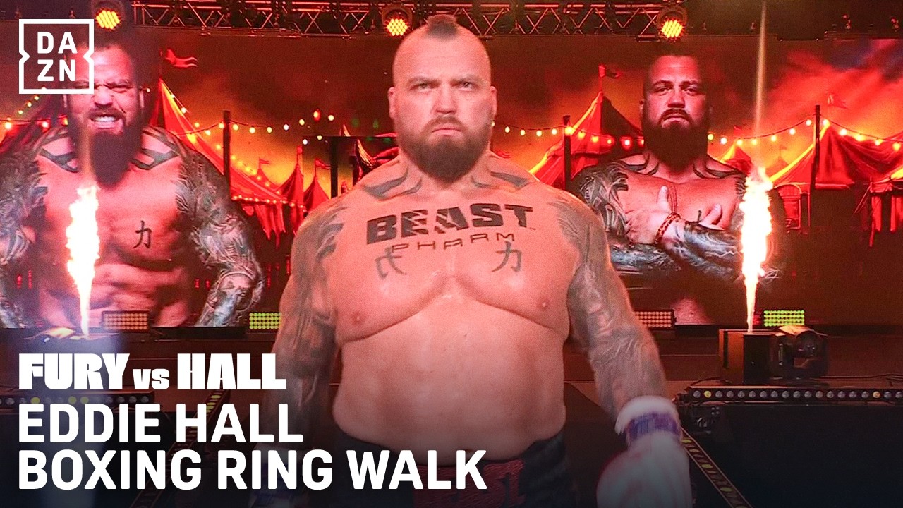 Eddie Hall makes his BOXING ring walk at Misfists!