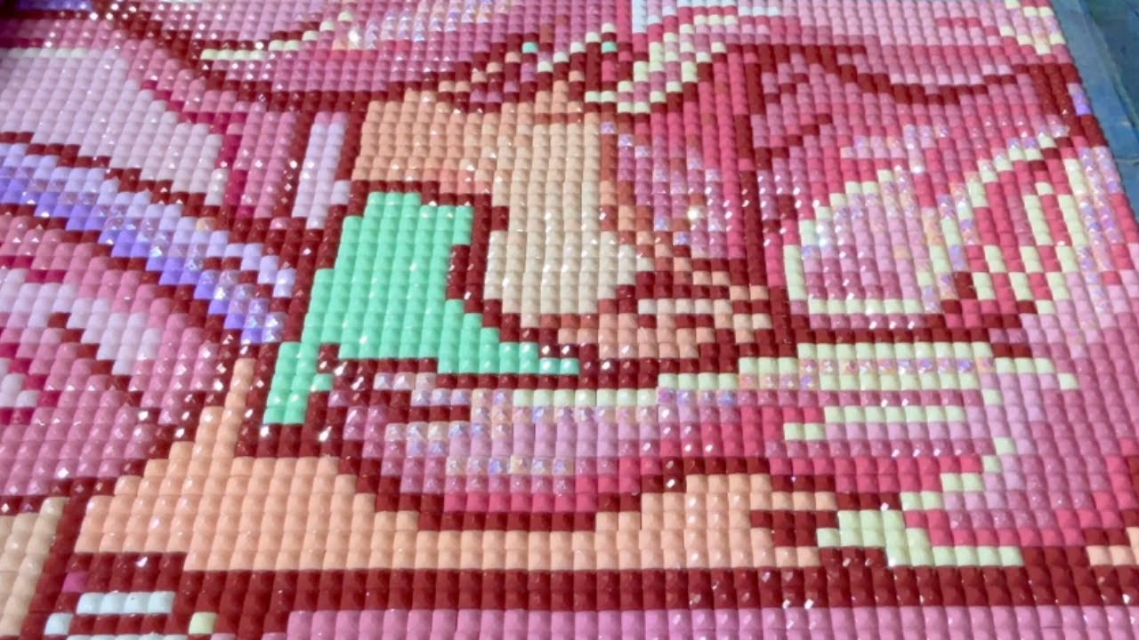 Diamond Painting ASMR PASTELS COMPILATION | Real time | No talk | relaxing and satisfying