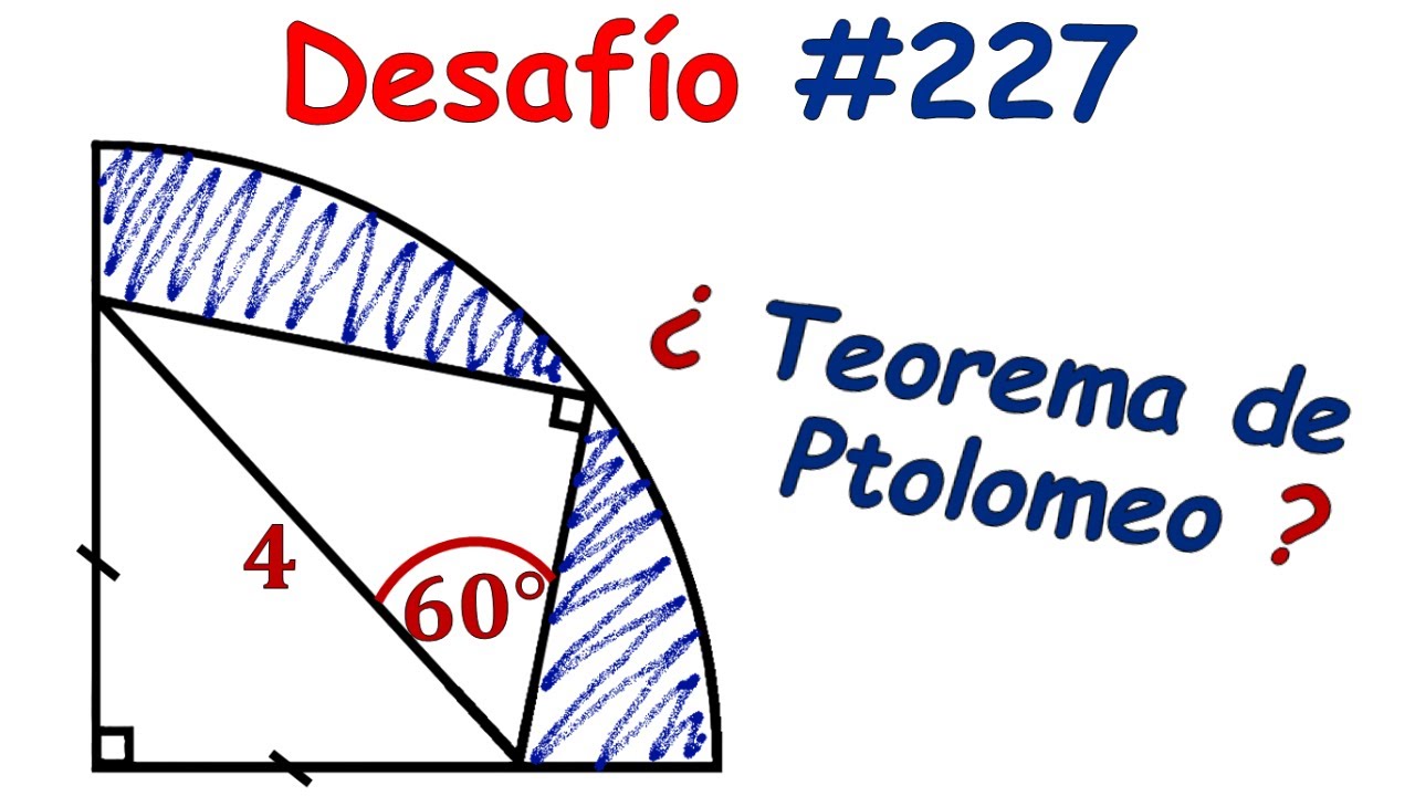 ¿ Teorema de Ptolomeo ? ¡¡ Impresionante Ejercicio de Áreas Sombreadas !!