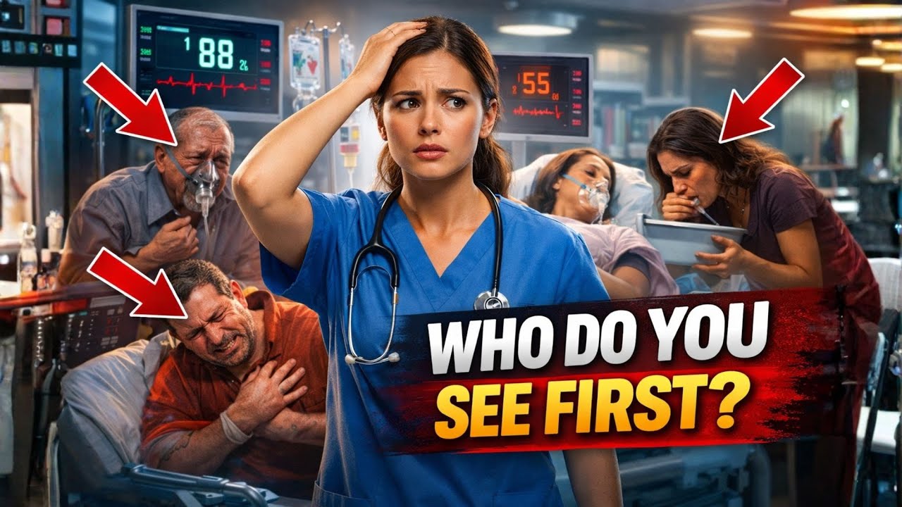 50 NCLEX case study: 5 patients - who do you see first #2026  #education #study #explore #fypシ゚viral