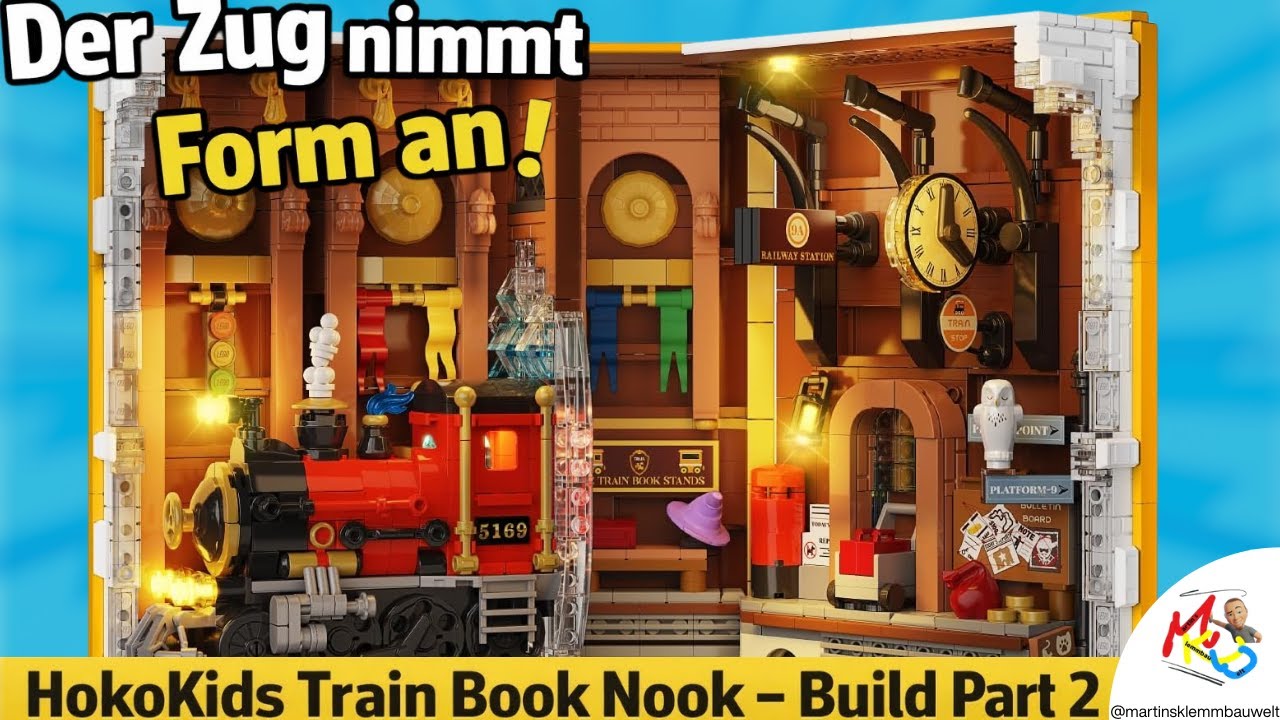 HokoKids Train Book Nook – Build Part 2. Der Zug nimmt Form an! 🚆 #TrainBookNook