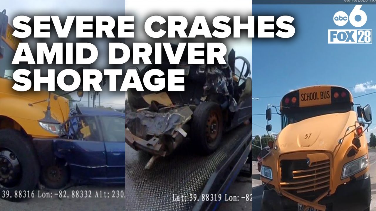 Ohio school bus drivers charged in severe crashes amid driver shortage