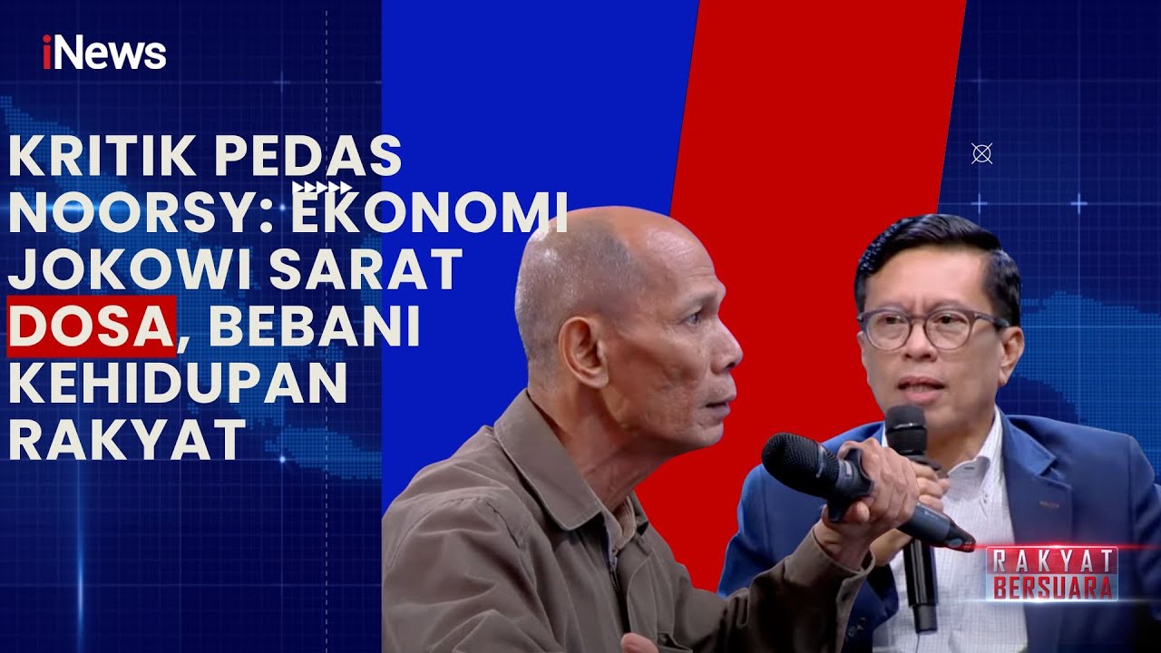 Noorsy Beber Dosa dosa Ekonomi Rezim Jokowi yang Buat Rakyat Makin Susah