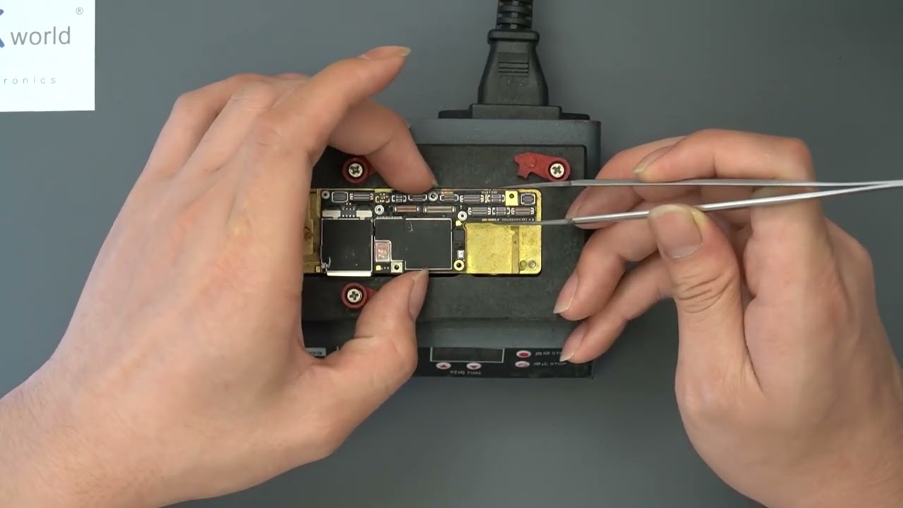 iPhone X short circuited logic board repair