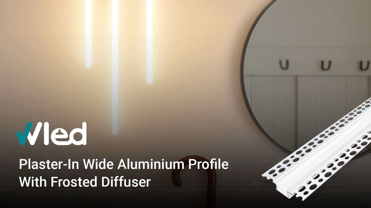 Plaster-In Wide Aluminium Profile With Frosted Diffuser - [Wholesale LED Lights]