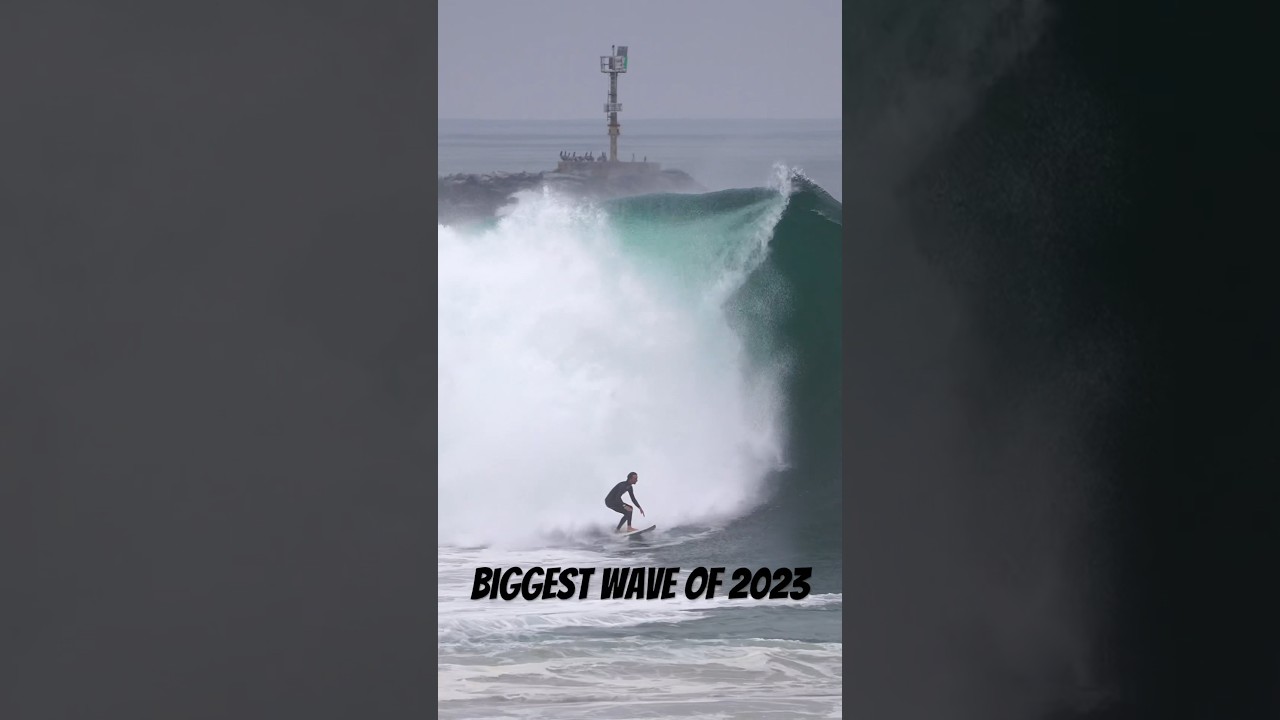 Was that the BIGGEST WAVE of 2023? The Wedge Newport Beach #thewedge #waves #surf