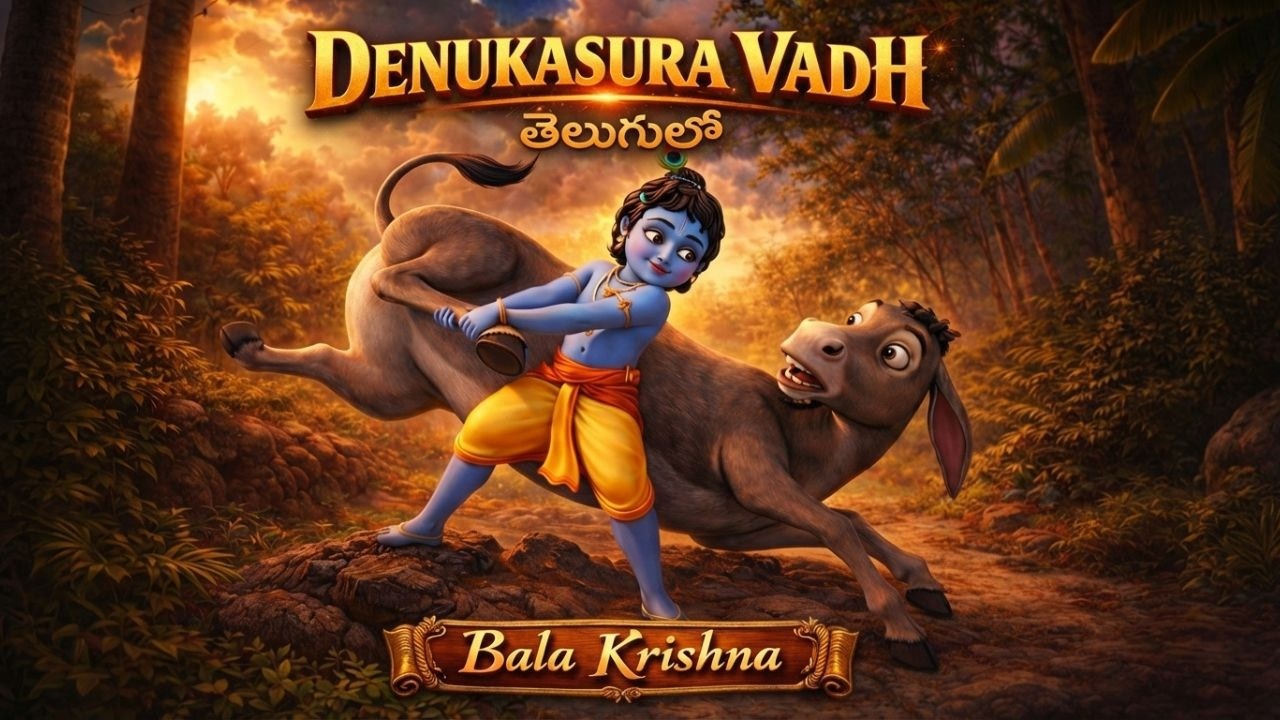 Denukasura Vadh | Mahavatar Bala Krishna - part 4 | Little Krishna Telugu Story by chaganti #viral