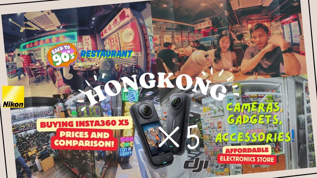 HongKong Affordable cameras and gadgets | Sim city+ Insta360x5 | Night Market | Ladies sik fan