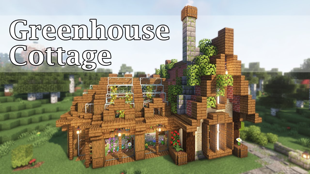 Minecraft Greenhouse Cottage Build Tutorial | Cute Woodland House