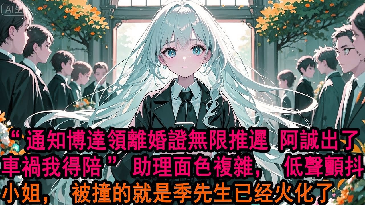 “通知博達領離婚證無限推遲 阿誠出了車禍我得陪”柳如烟不耐煩命令助理，“交警隊來電 伊先生撞的人是季先生，先生當場死亡，三天前火化並下葬 您見不到他了”助理面色複雜，低聲顫抖，得知真相的她疯了