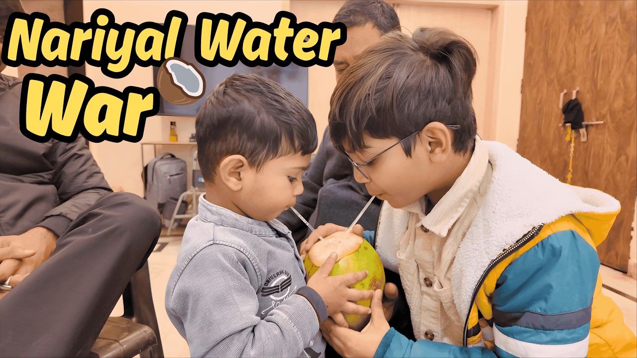 Bhargav vs Tejas 😯 – Best Coconut Water War !🥥