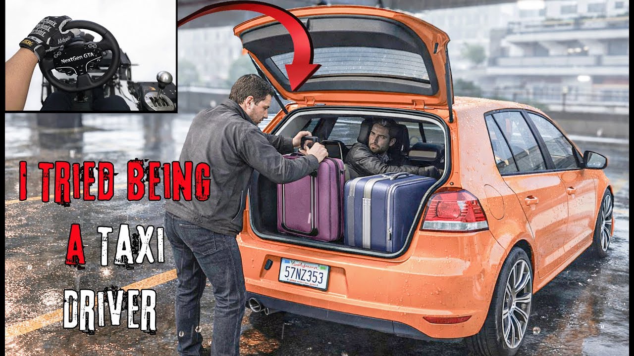 I Tried Being a Taxi Driver in GTA 5 🚕 | Steering Wheel