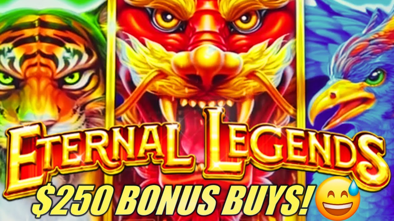 NEW!! $250.00 BUY A BONUS! I HAD TO TRY! ETERNAL LEGENDS Slot Machine (Aristocrat Gaming)