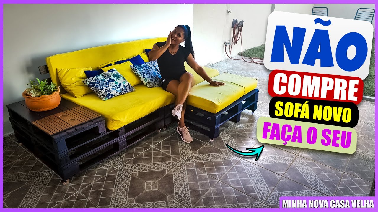 NUNCA MAIS COMPRE UM SOFÁ NOVO, VEJA ESTE VÍDEO E FAÇA O SEU SOFÁ DE PALETES HOJE MESMO !