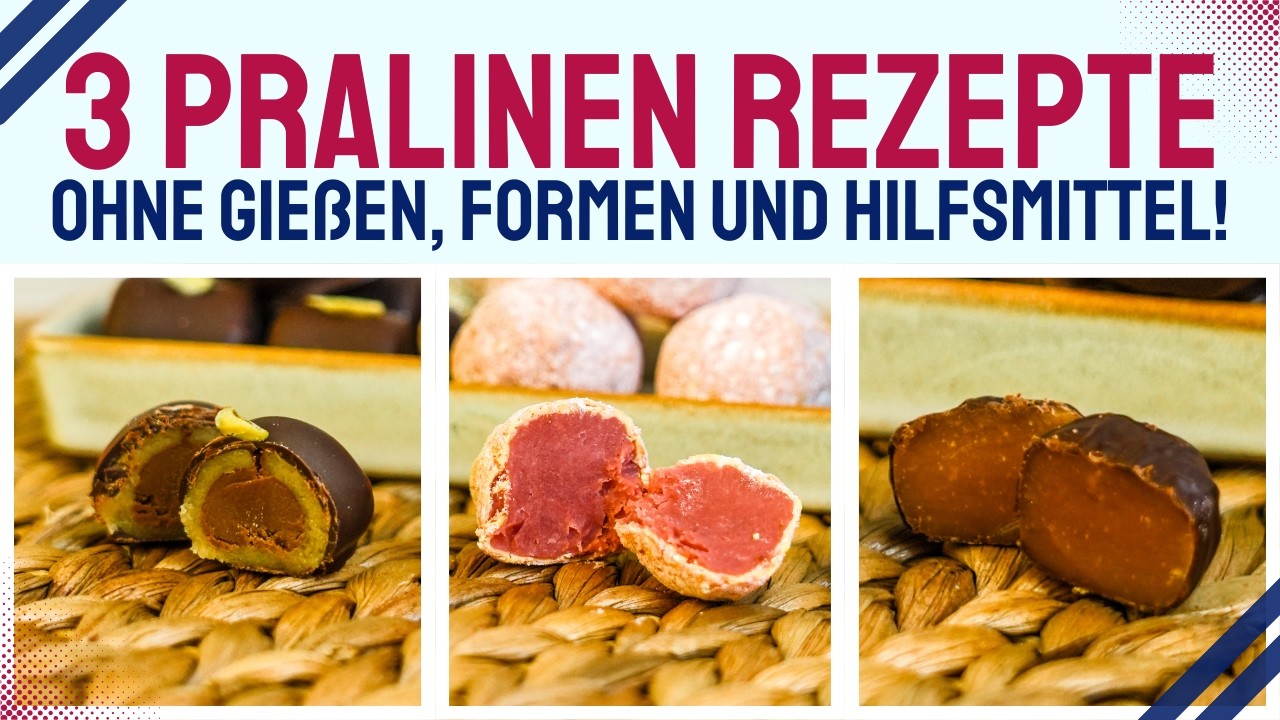 STOPP! SO macht KEIN Konditor Pralinen! 🤫 3 Rezepte OHNE JEDES WERKZEUG (Schokowoche Tag 1)