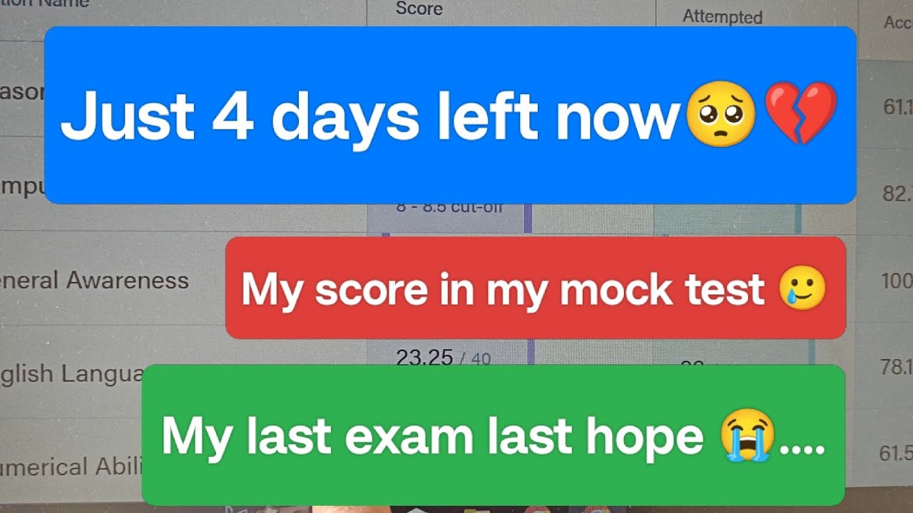 My RRB clerk mains mock test score 🥲#rrbpo #rrbclerk 