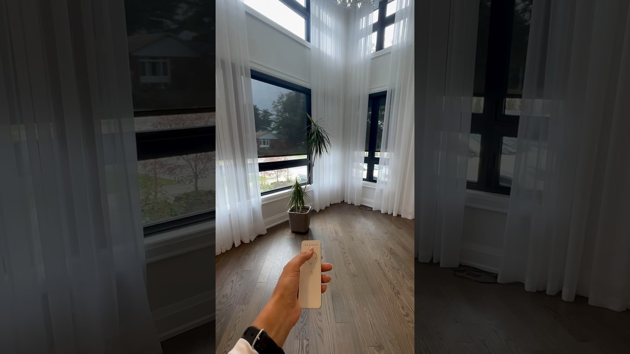 Motorized blinds #bestblinds #blackrollershades #blindsanddrapery #stylishblinds #rollerblinds