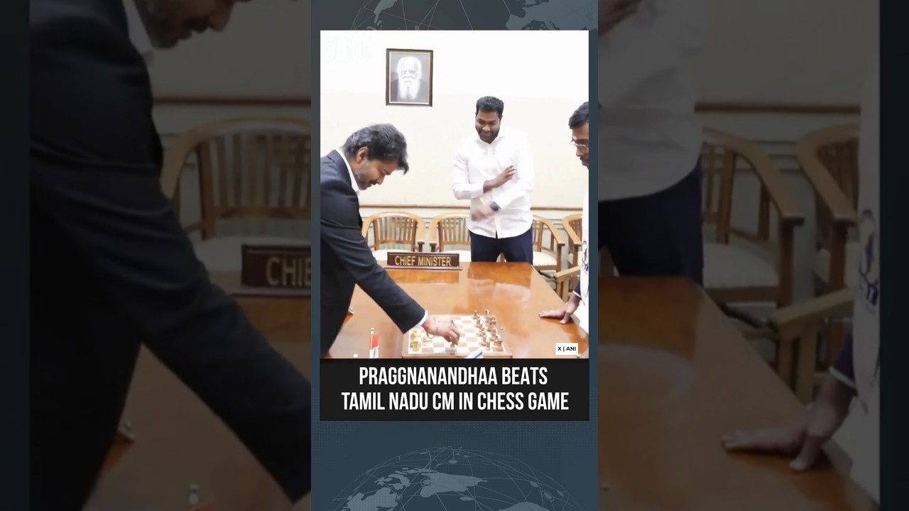 Tamil Nadu CM Vijay Plays Friendly Chess Match With Praggnanandhaa After Norway Chess Win | #shorts