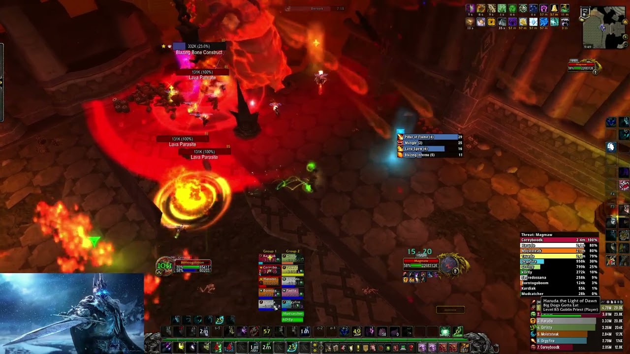 Blackwing Descent - 10 man HEROIC --- Magmaw --- Resto Druid PoV