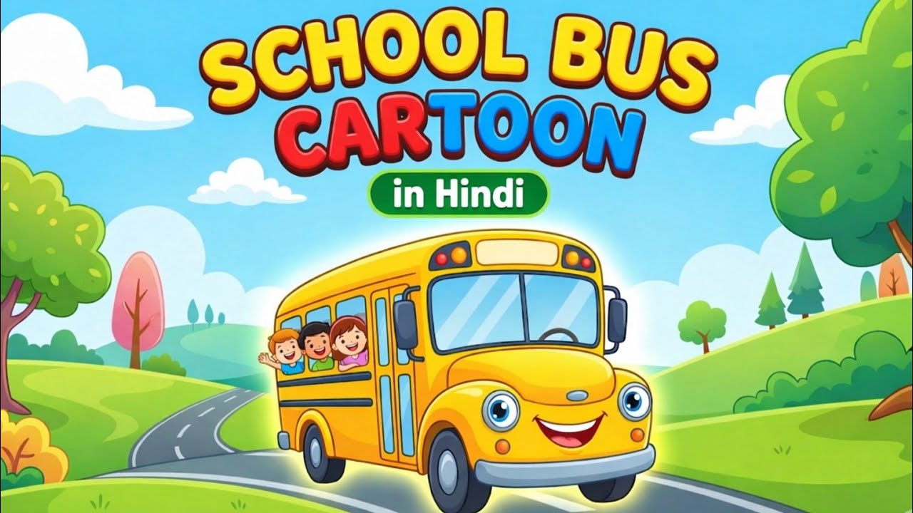 School Bus Cartoon in Hindi P 2 KIDS