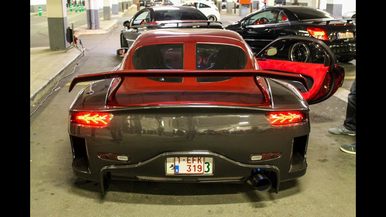 Mazda RX-7 with Veilside fortune bodykit | Sounds, Details, Acceleration