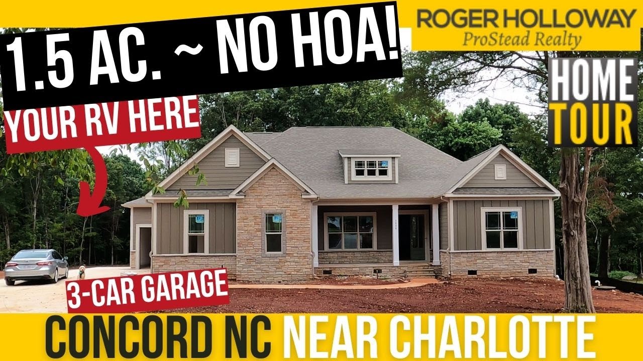 Concord NC Home for Sale with Large Lot - No HOA!