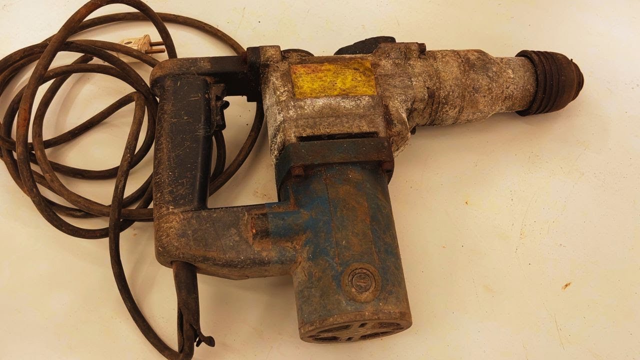 Restoring Abandoned Makita Hammer Drill - Electric Demolition Rotary Tool Transformation