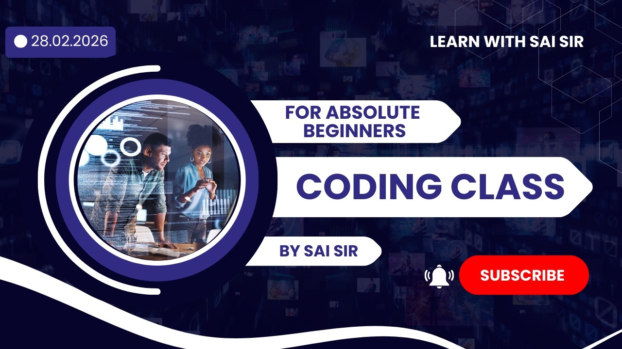 Coding Class Live on 28.02.2026 for Absolute Beginners in Telugu | Student Doubts | Sai Sir