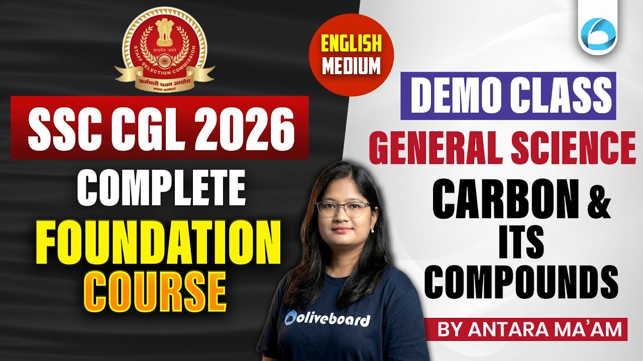 SSC CHSL General Science Class 2026 | Carbon & Its Compounds | Demo Class | SSC CHSL Foundation 2026