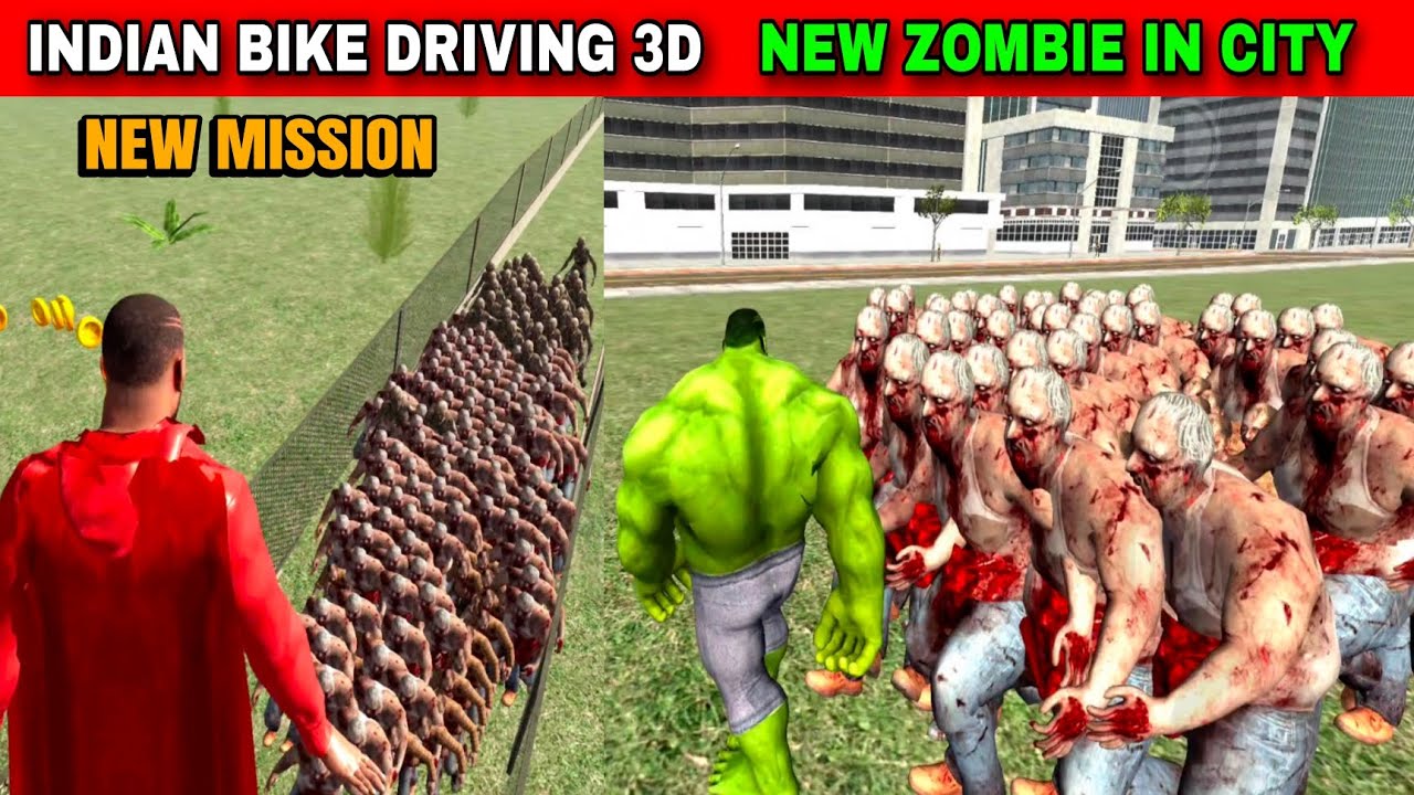 New Zombie in City | New Mission | Funny Gameplay Indian Bikes Driving 3d 🤣🤣