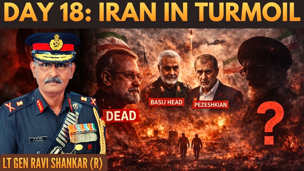 Iran War Day 18: Larijani, Soleimani head of Basij gone; Pezeshkian unable to meet Mojtaba! Why?