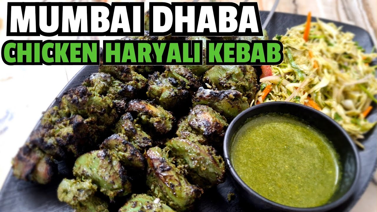 DHABA HARYALI CHICKEN TIKKA WITH SALAD
