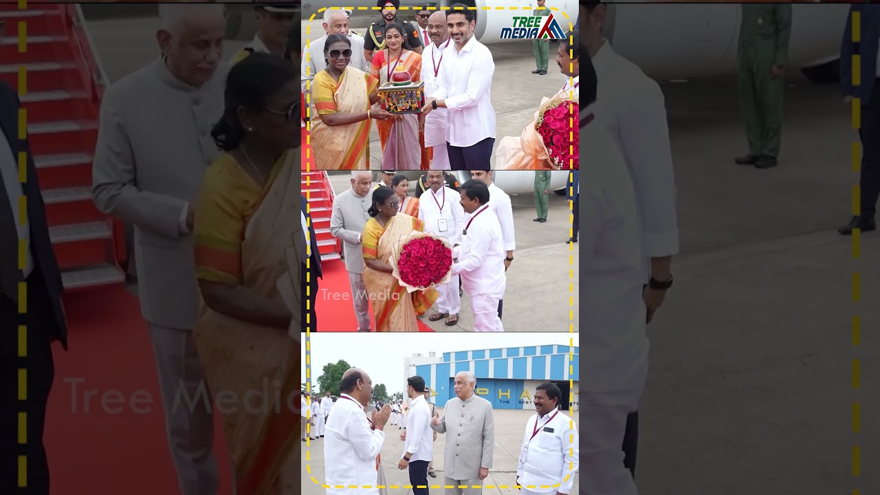 Minister Nara Lokesh Welcomes To President Droupadi Murmu | Chandrababu | Pawan Kalyan | Tree Media