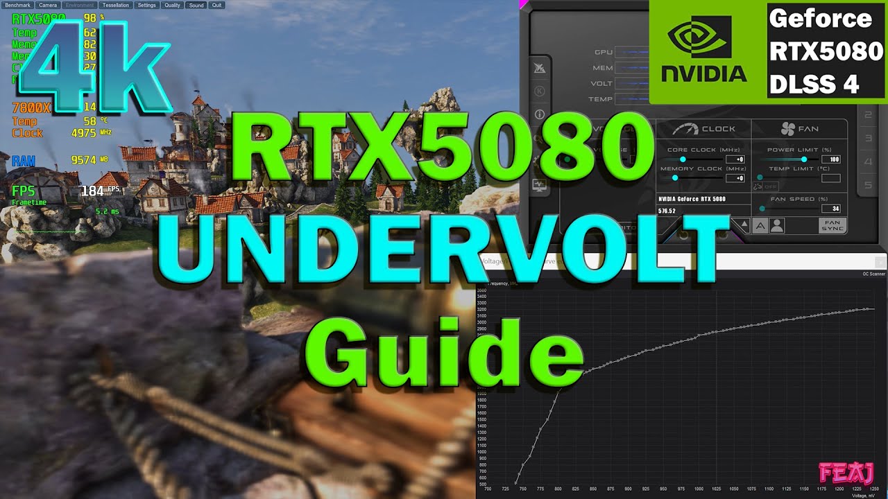 RTX 5080 Undervolt Turorial | Amazing Results | More Fps | Lower Temperatures | Less Power Usage
