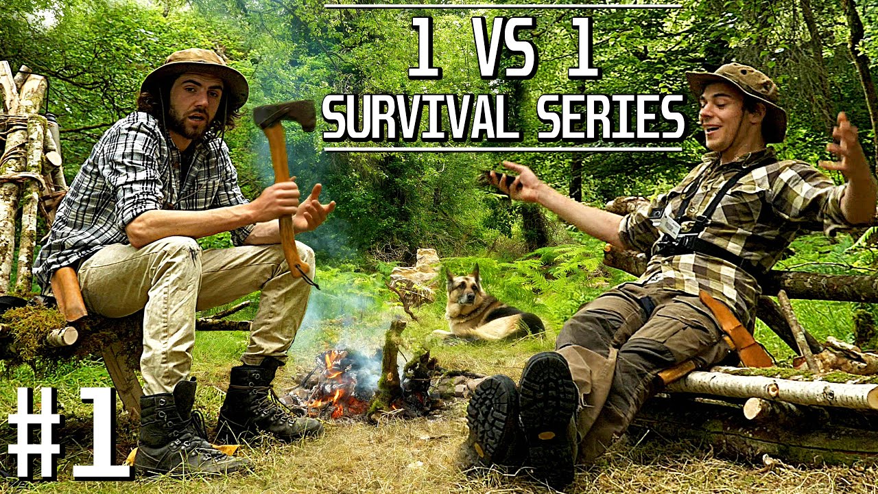 Building the best Bushcraft Camp Chair & Bench | 1vs1 survival series Ep. 1