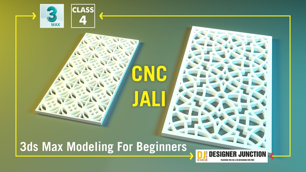 How to Make CNC Jali in 3D Max / CNC Jali 3D Models in 3ds Max Tutorial / EASY TRICK_ in Hindi /Urdu