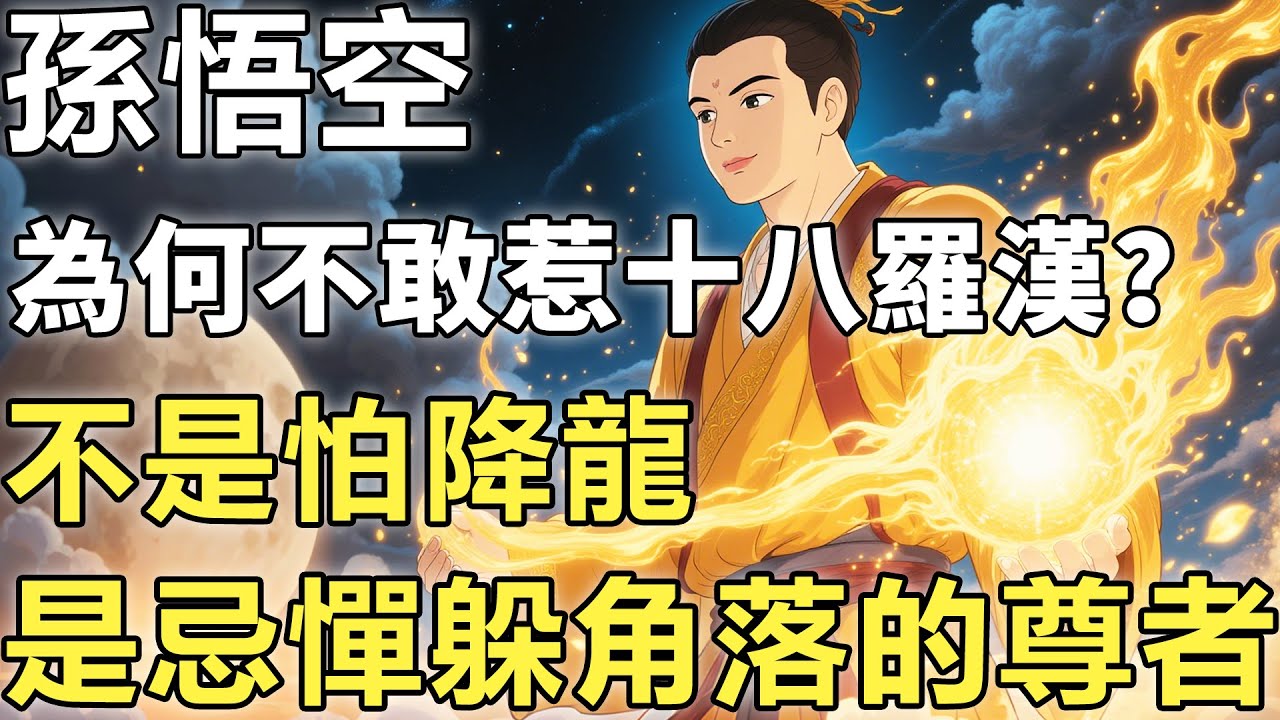 孫悟空為何不敢惹十八羅漢？不是怕降龍，而是忌憚那位躲在角落裏的尊者，金箍棒在他面前就是根燒火棍。【佛學|神話傳說|故事|孫悟空|彌勒】