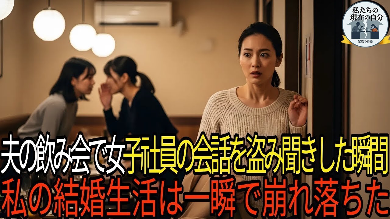 夫の飲み会で女子社員の会話を盗み聞きした瞬間、私の結婚生活は一瞬で崩れ落ちた。