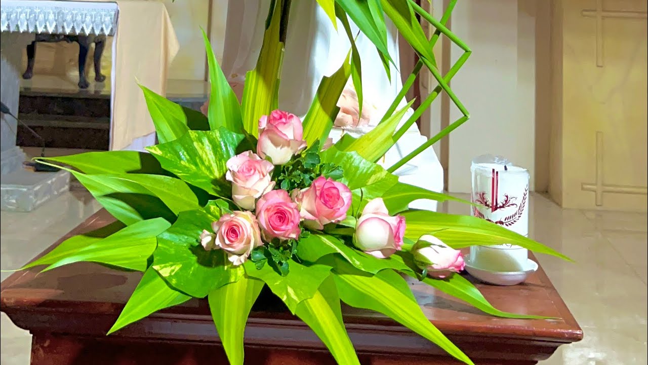 Hướng dẫn cắm lãng hoa hồng 2 tầng, cách cắm thuỷ trúc.