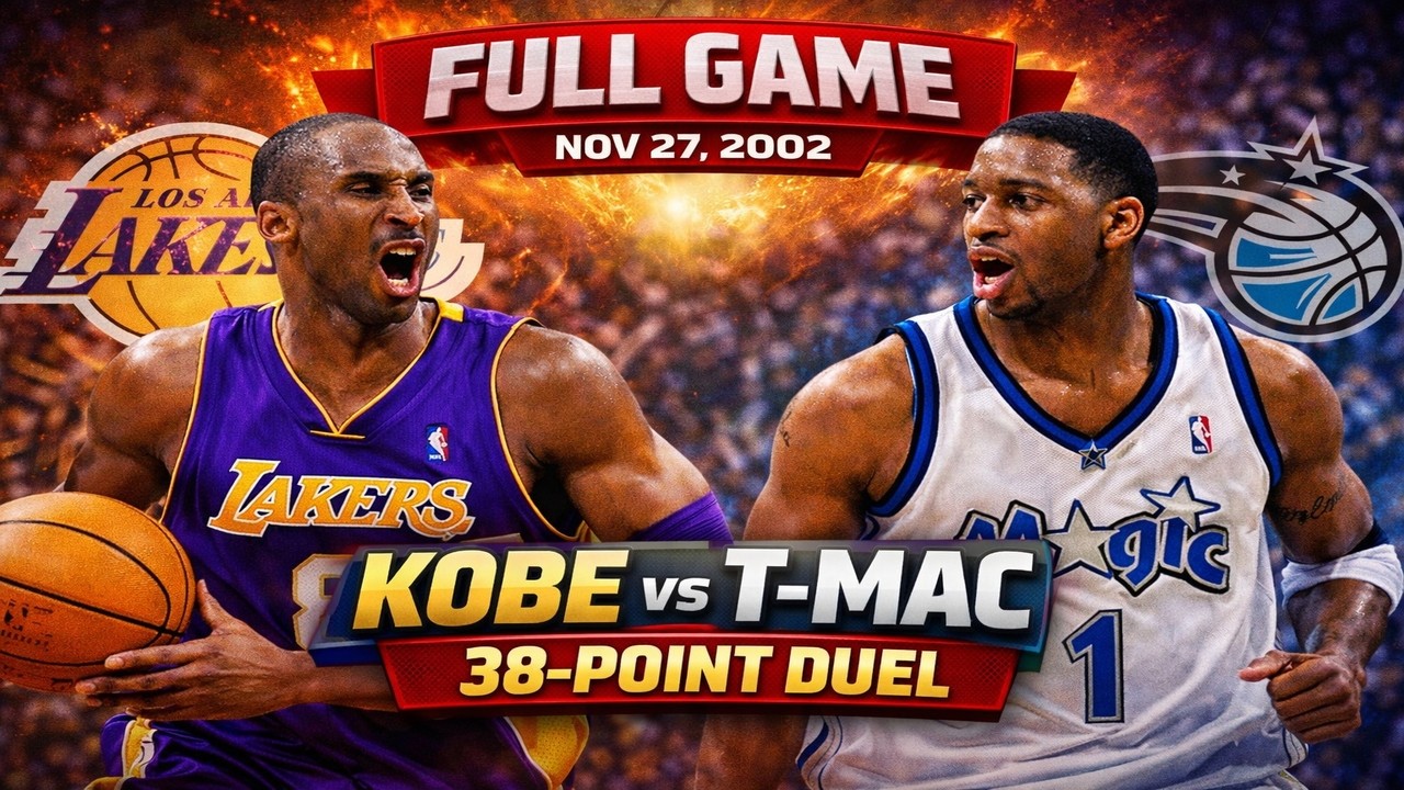 Kobe Bryant vs Tracy McGrady 38 PTS Duel | Shaquille O’Neal | Lakers vs Magic 11-27-2002 | FULL GAME
