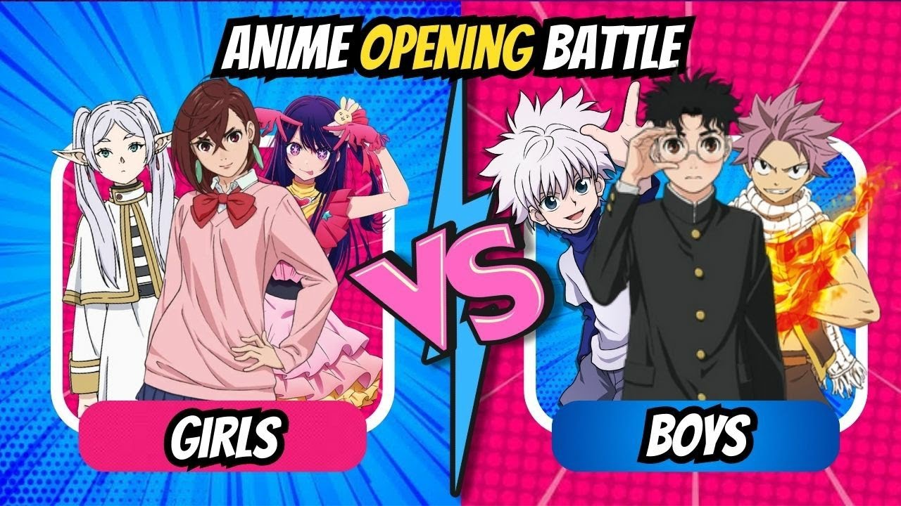 ANIME OPENING BATTLE 🔥 | 3vs3 | ♀️ Girls vs Boys ♂️ Edition