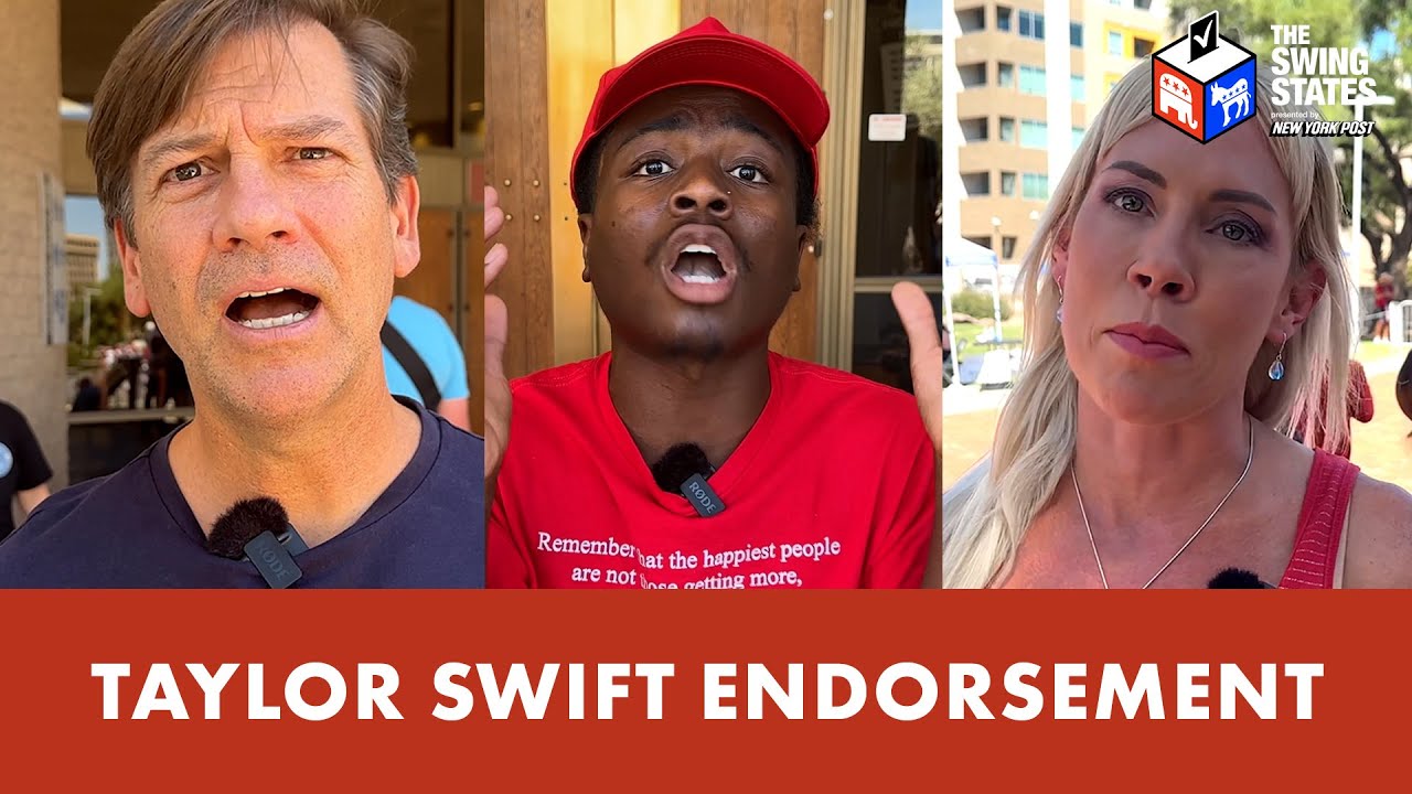 What impact does Taylor Swift's endorsement have on these swing state voters?