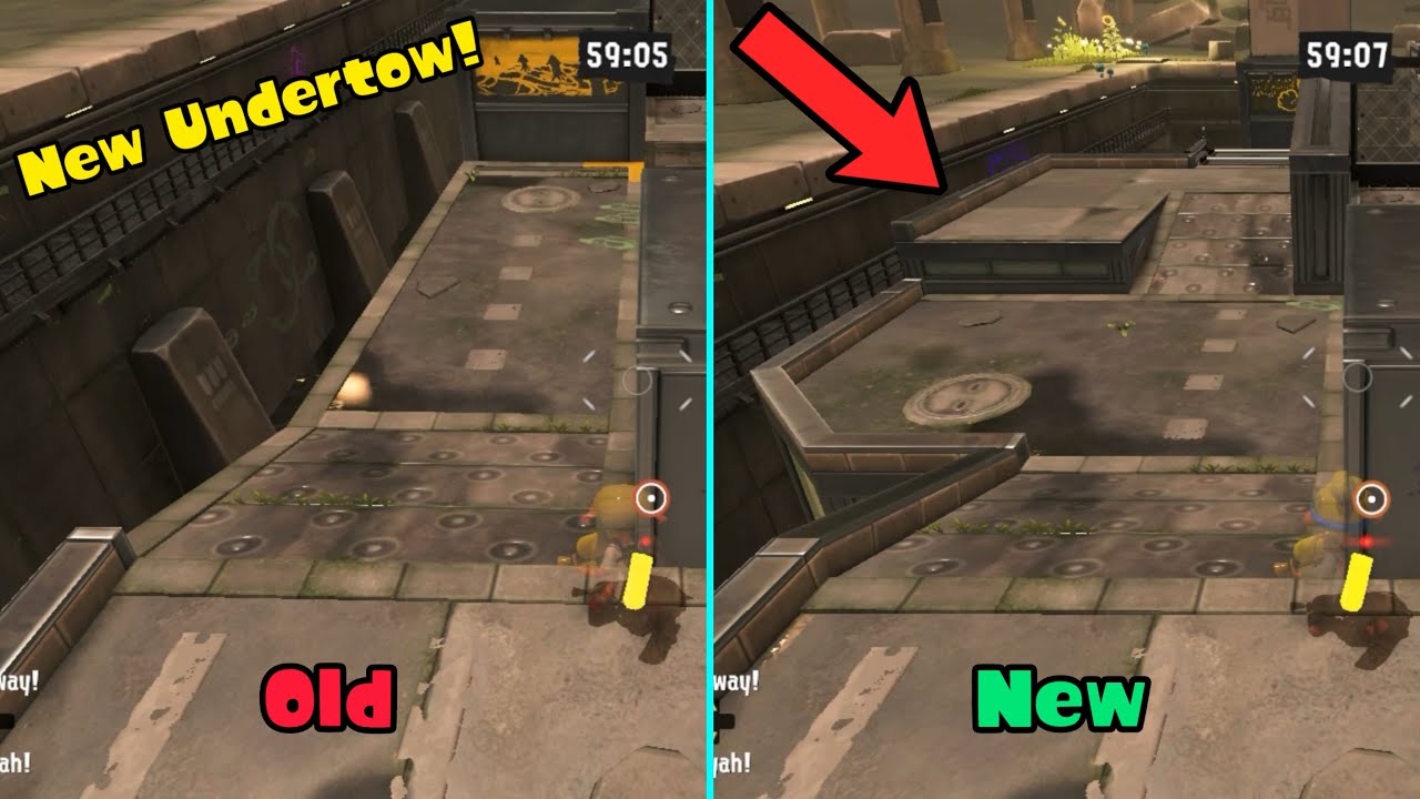 Splatoon 3 Undertow Spillway Old vs New Map Layout Comparison! [All Modes]