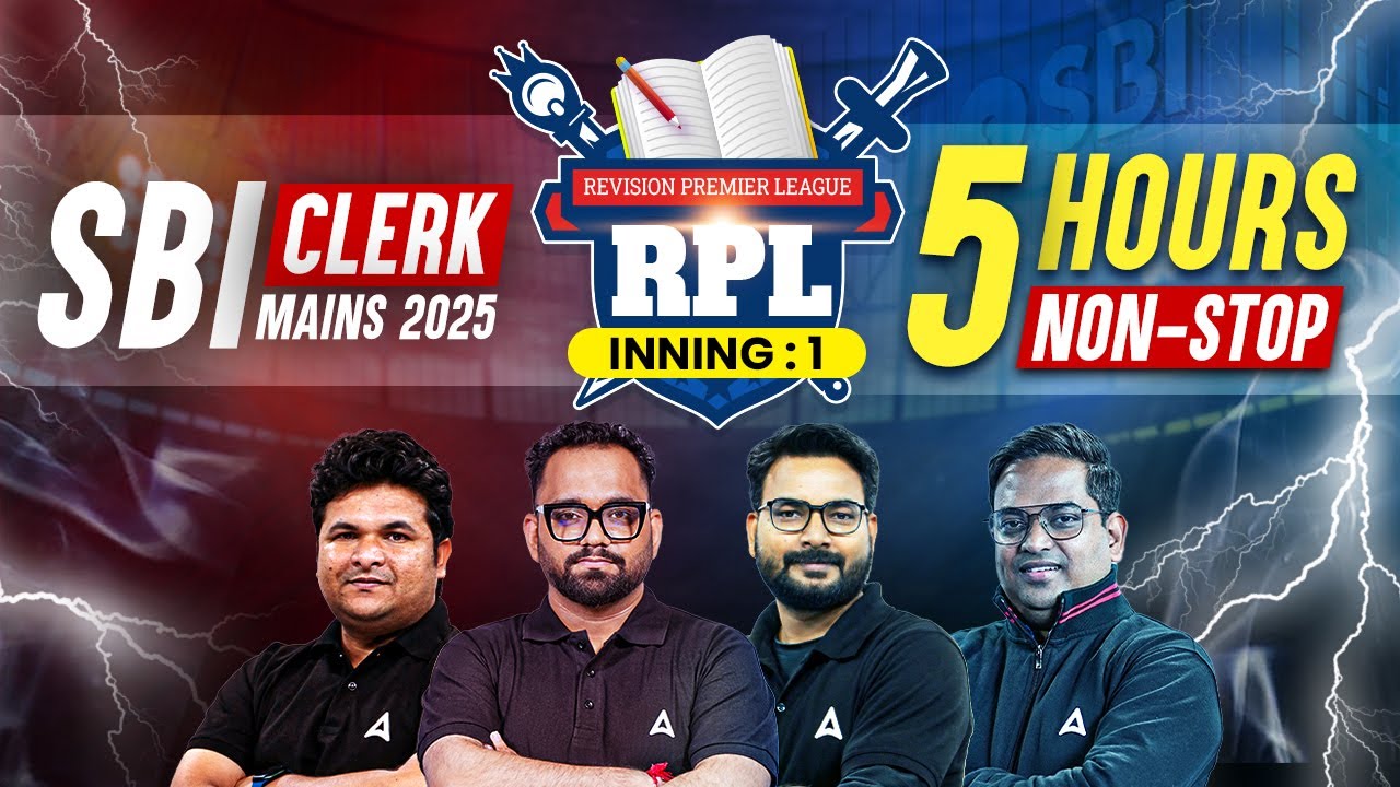 SBI Clerk Mains 2025 | 6-Hour Full Revision | RPL #1 | GA, Quants, English, Reasoning | By Adda247