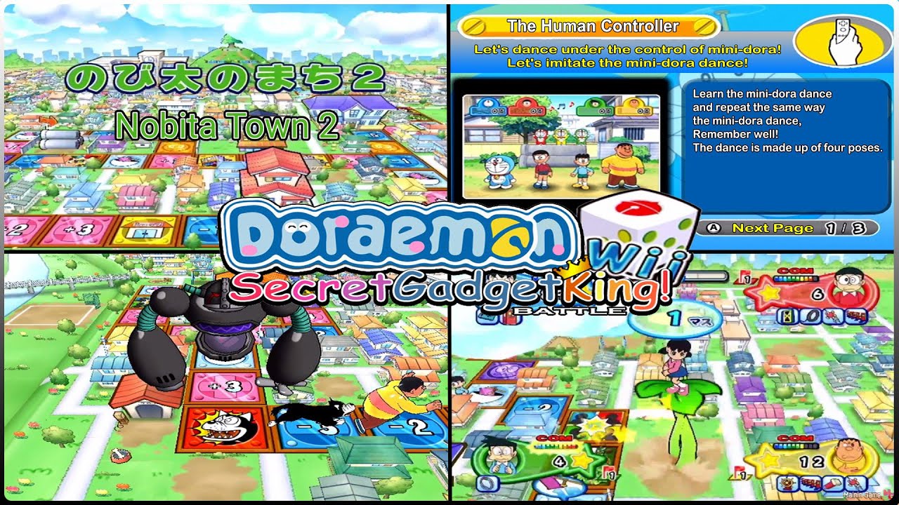 nobita town 2 - Doraemon Wii Secret Gadget King Battle - nintendo wii minigames