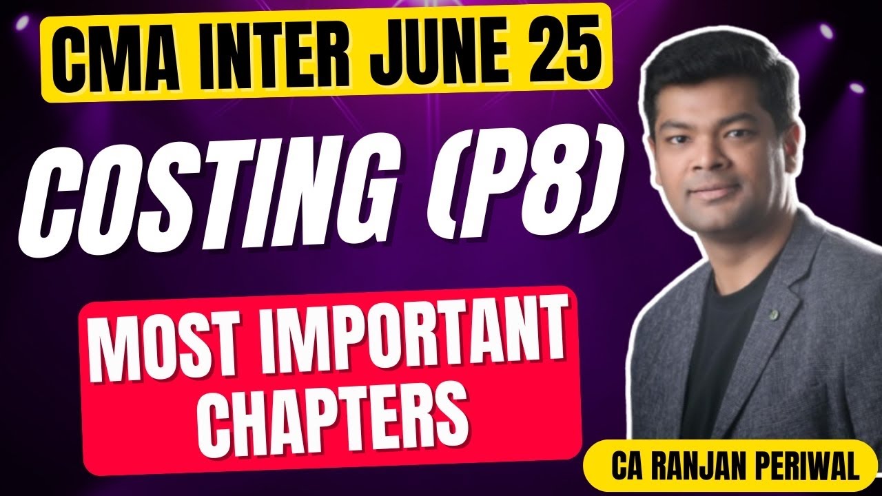 CMA Inter Cost (P8) - ABC Analysis