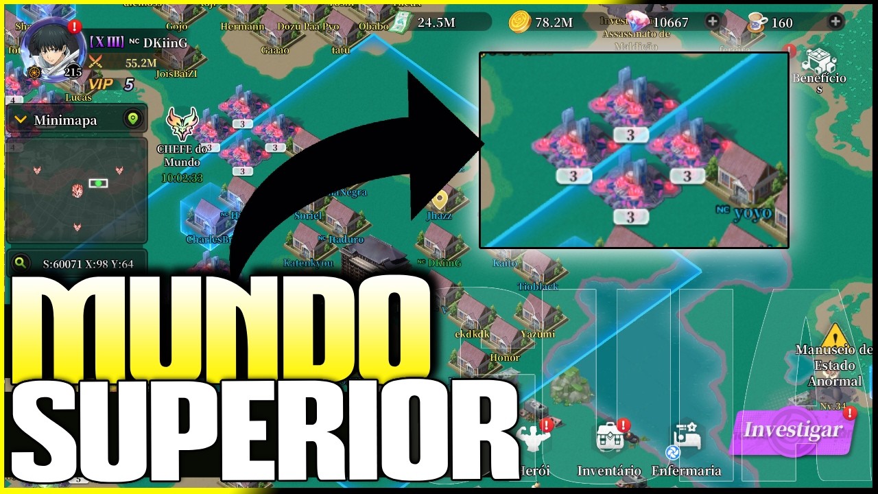 TUDO O QUE PRECISA SABER SOBRE O MUNDO SUPERIOR, QUAL RECURSOS FARMAR  | Rei do Jujutsu