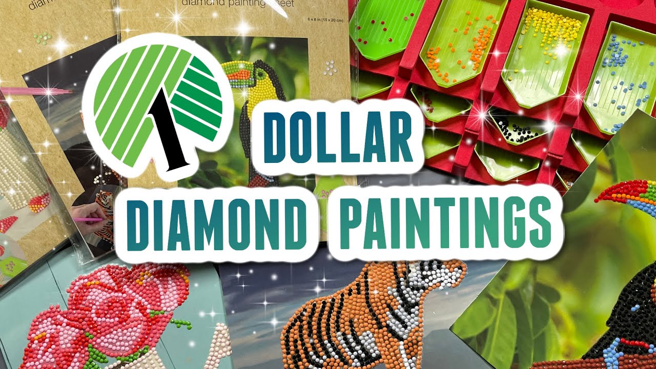 DIAMOND PAINTING Unboxing from DOLLAR TREE - Are they worth a dollar?